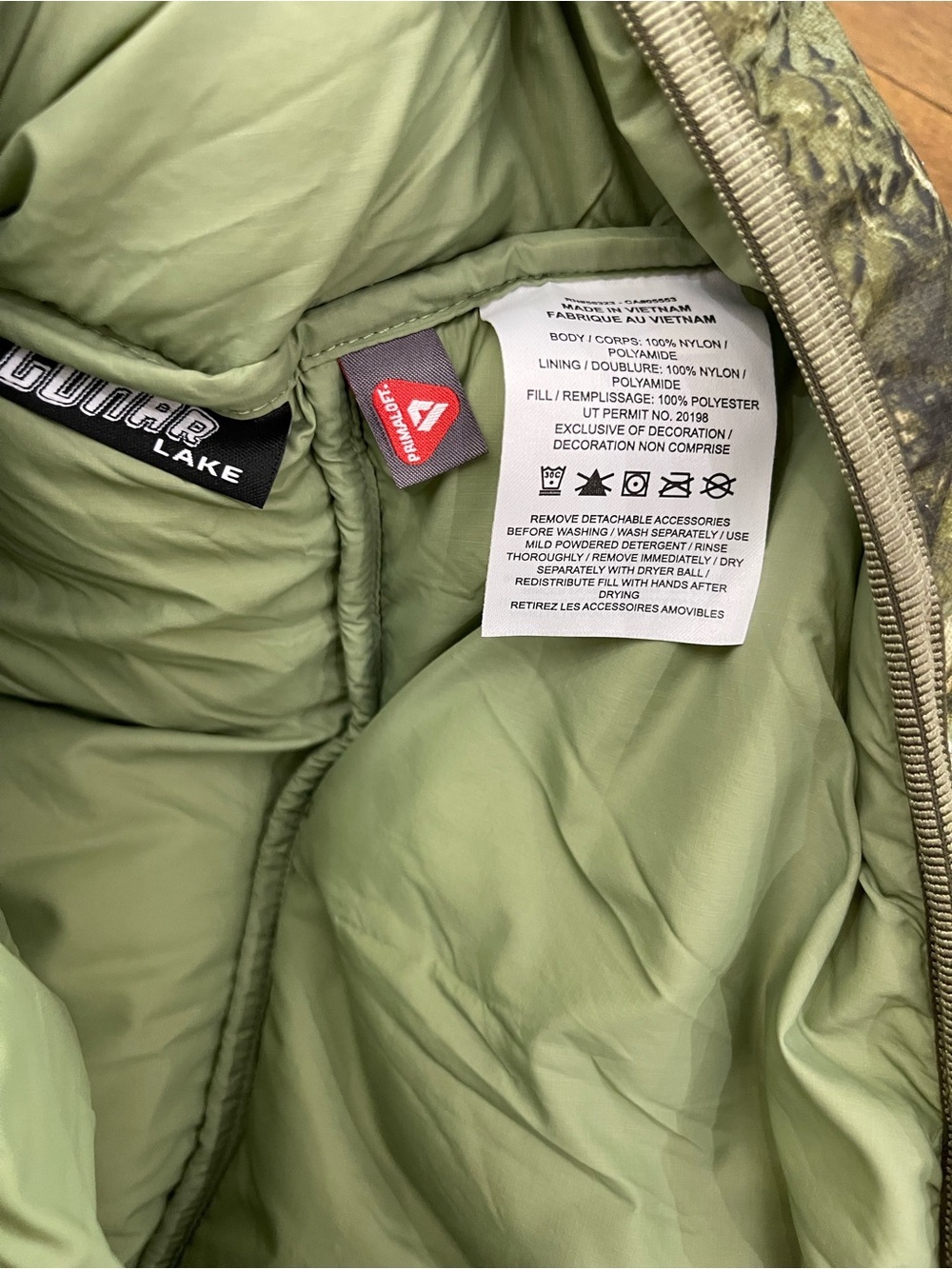 Nike ACG Lunar Lake green camo unisex primaloft packable hooded puffer jacket - Picture 9 of 10